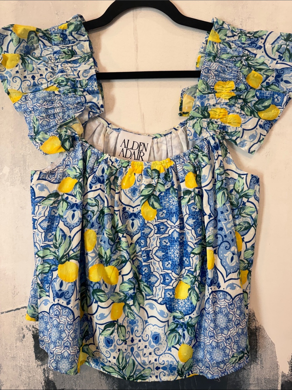 NWT Floral Off-Shoulder Chloe Top in Limoncello